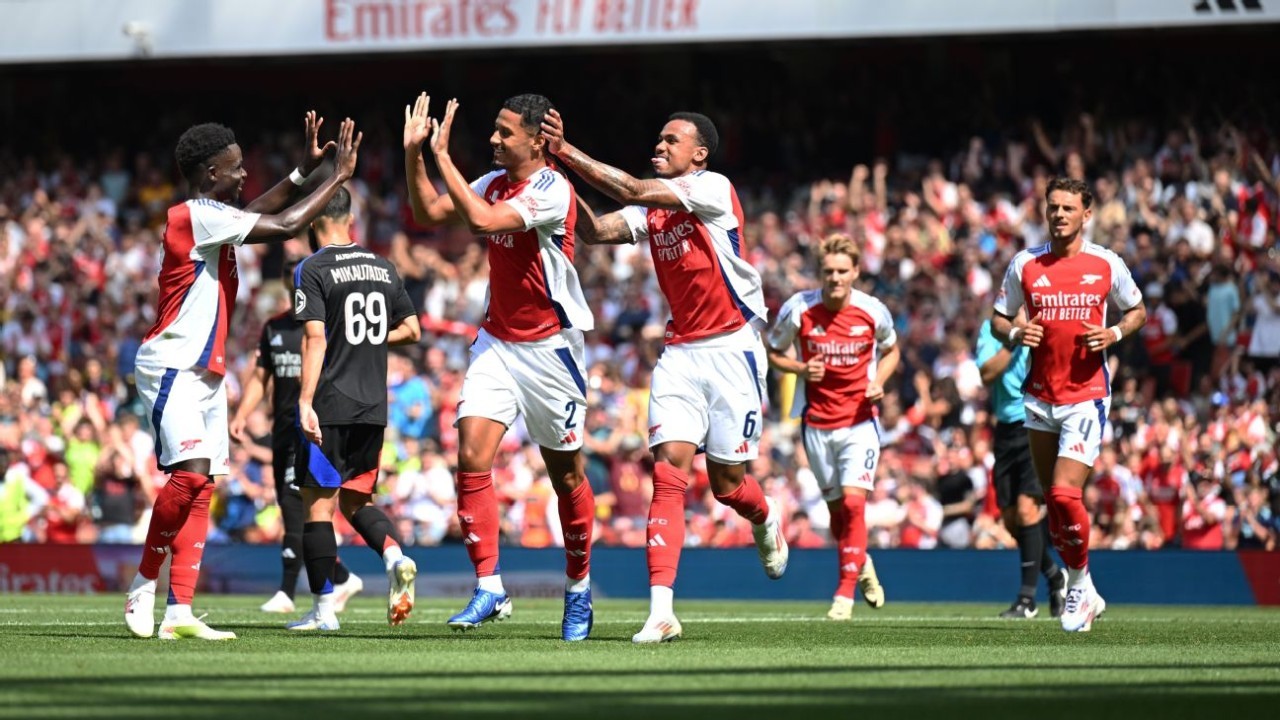 Saliba, Gabriel score as Arsenal win Emirates Cup