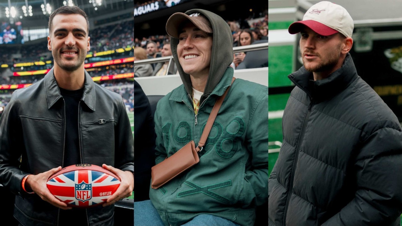 What did football stars wear at NFL London?