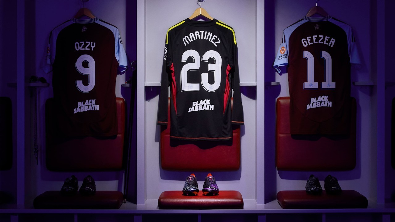 Aston Villa and adidas launch new Black Sabbath inspired collection